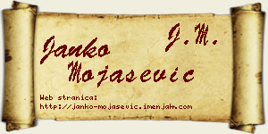Janko Mojašević vizit kartica